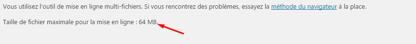 64mb upload limite wordpress