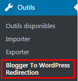 blogger redirection outils
