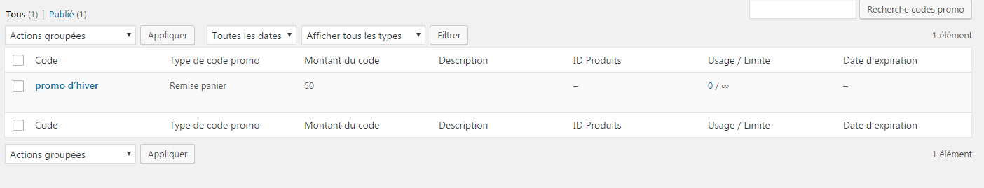 gestion codes promo woocommerce