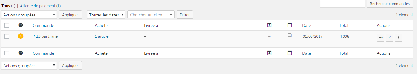 gestion commandes woocommerce