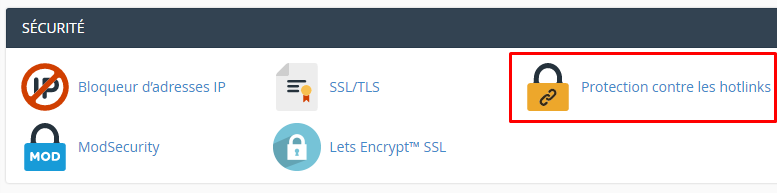 protection hotlink cpanel