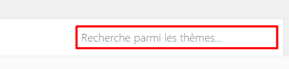 Rechercher parmi les thèmes pour installer un template WordPress