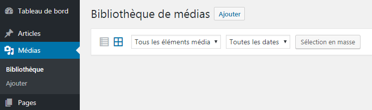 ajouter-une-nouvelle-image sur le dashboard de wordpress