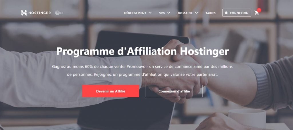 Programmes marketing affiliation Hostinger