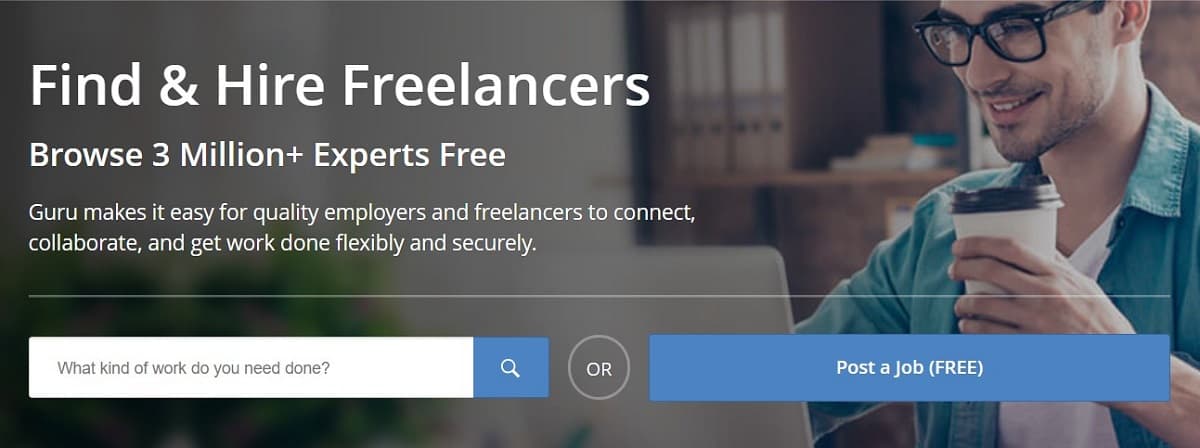 Site web de freelance Guru