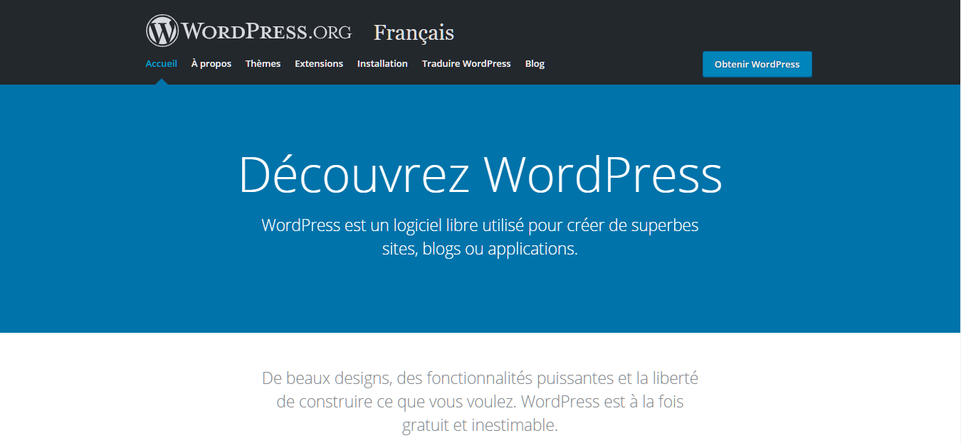 La page de connexion à WordPress lors de la comparaison entre wordpress et wix