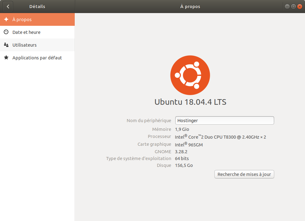 Connaître sa version Ubuntu grâce à l'interface graphique