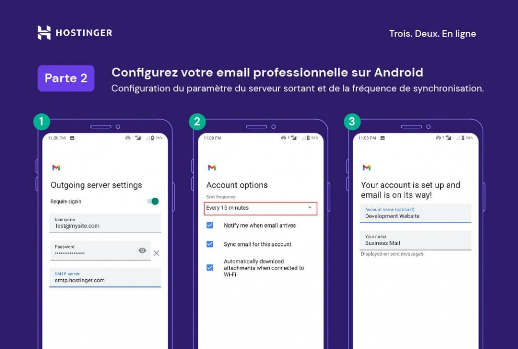 Configurer l'e-mail professionnel sur Android (2)