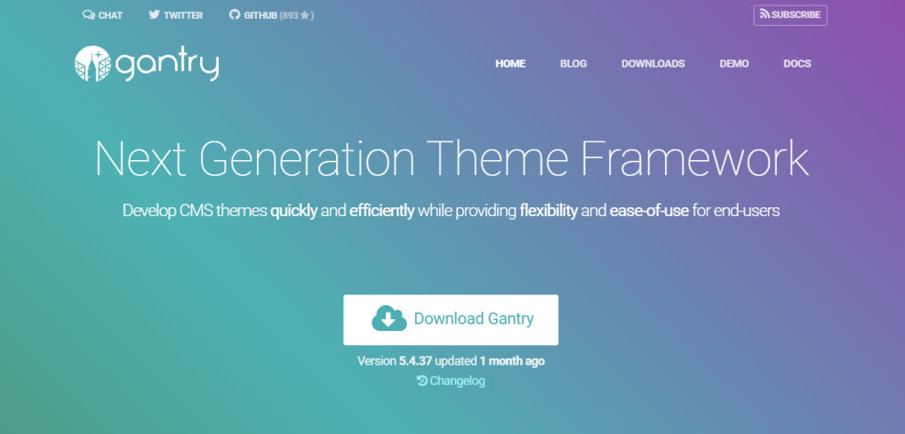 framework de thèmes WordPress Gantry Framework