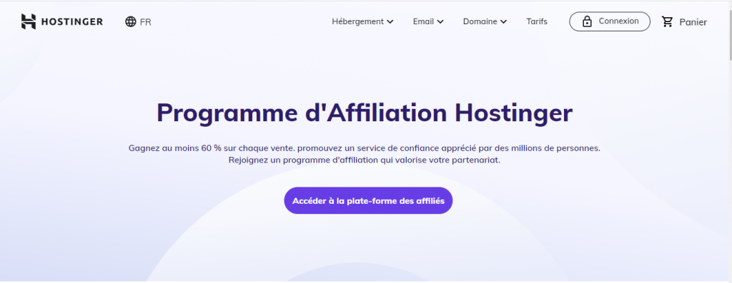 programme affiliation hostinger