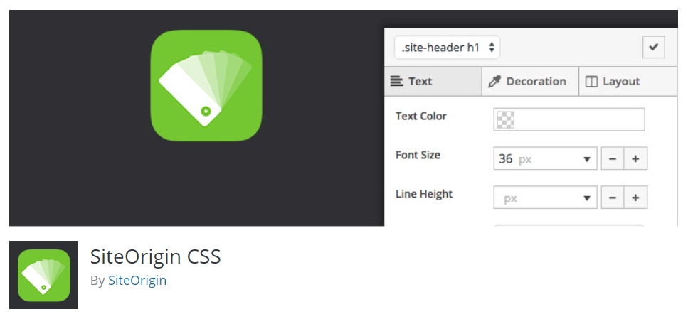 Installation du plugin SiteOrigin CSS pour WordPress