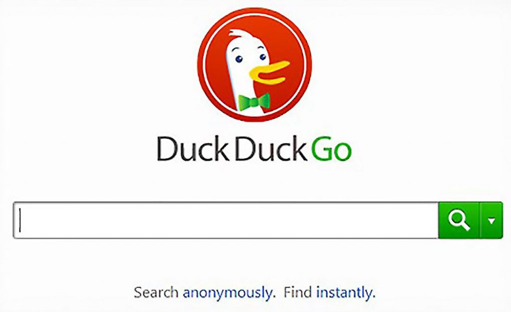 Capture d'écran de Duck Duck Go 