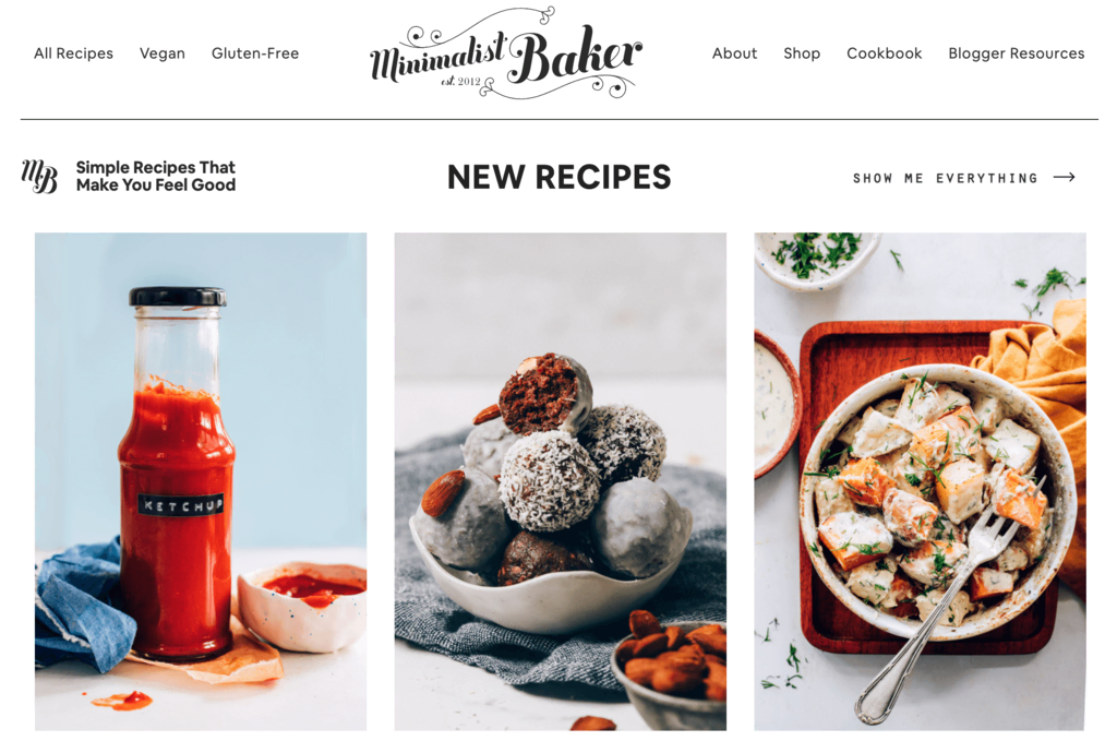 Blog alimentaire Minimalist Baker
