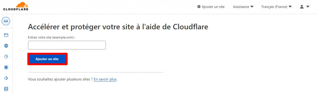 Ajouter un nom de domaine sur Cloudflare