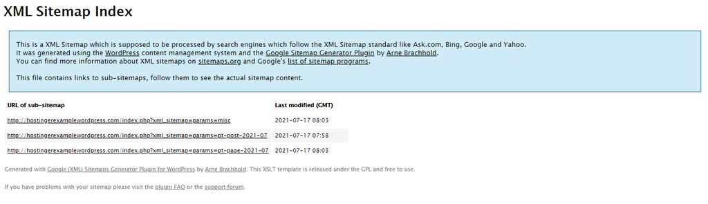 L'index Sitemap XML