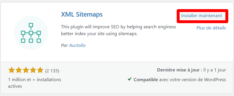 Installer le plugin XML Sitemaps