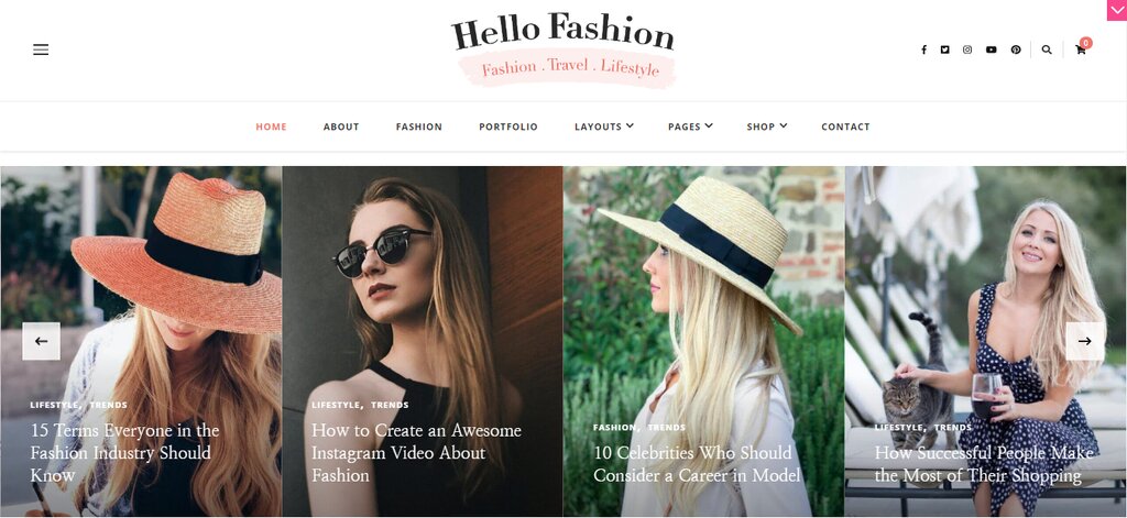 Hello fashion, thème gratuit de blog WordPress