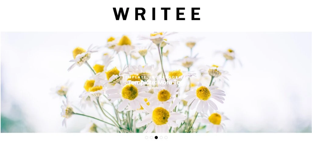 Writee, un thème de blog WordPress gratuit 