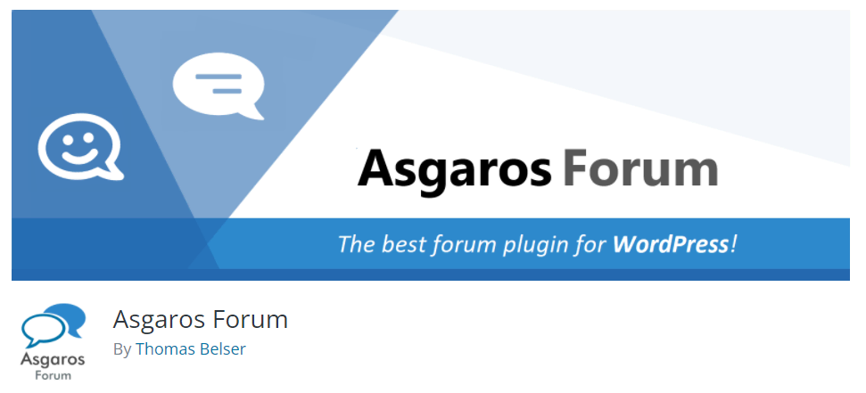 Bannière du plugin WordPress Asgaros Forum