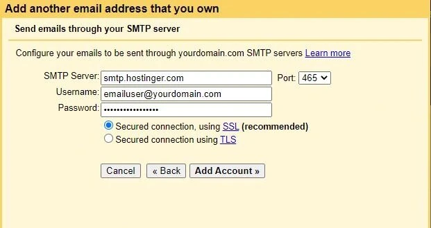 Configuration de Gmail pour envoyer des e-mails à partir d'un nom de domaine personnalisé.