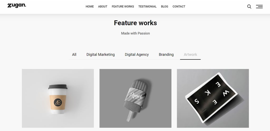 Zugan WordPress Portfolio Theme