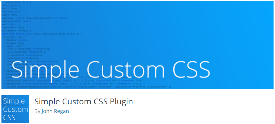 Bannière simple de plugin CSS personnalisé
