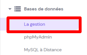 Gestion des bases de données sur hPanel