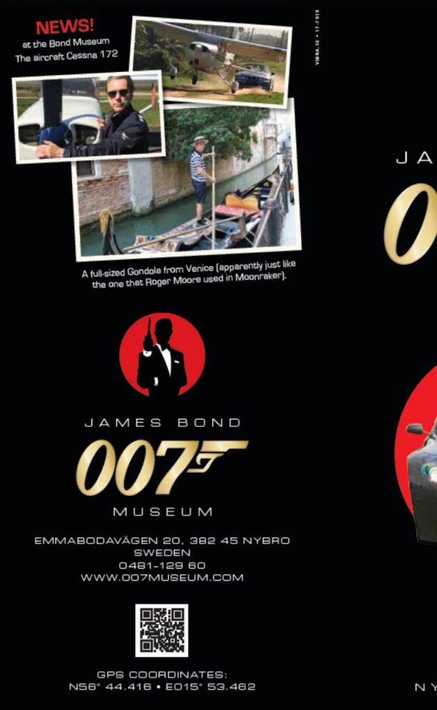 Site web mobile du musée James Bond