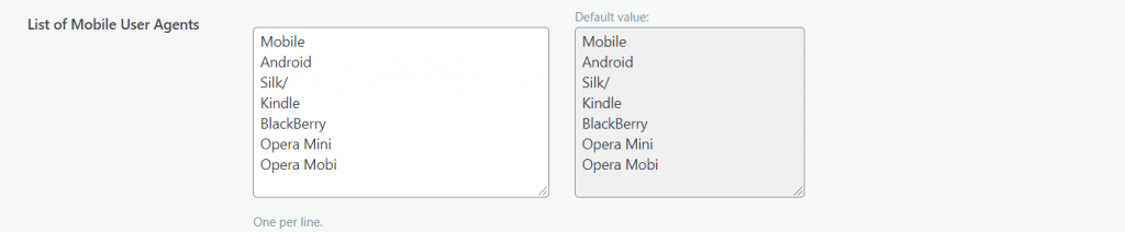 Option permettant d'ajouter des règles pour les différents agents utilisateurs mobiles