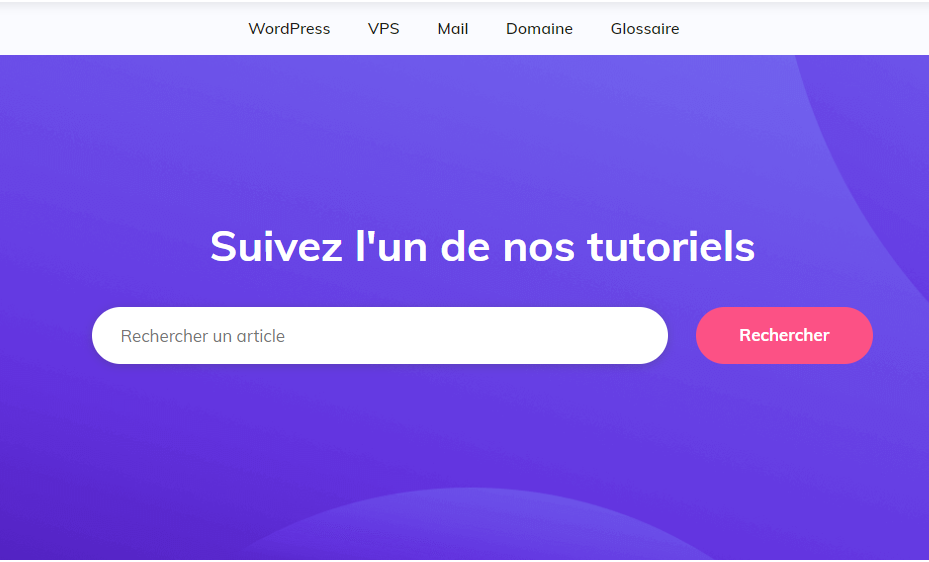 Capture d'écran de la page d'accueil des tutoriels Hostinger