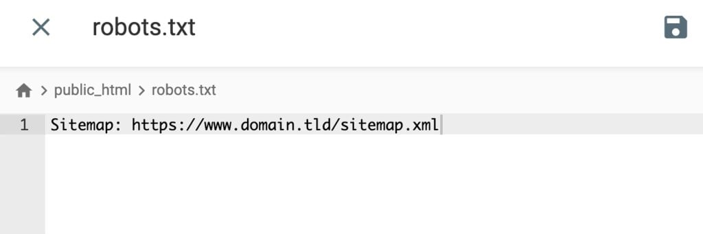 Ajout d'un sitemap au fichier robots.txt dans hPanel