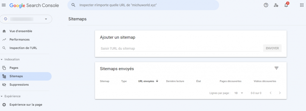 Soumission d'un sitemap à Google via Google Search Console