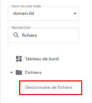 hPanel Gestionnaire de Fichiers