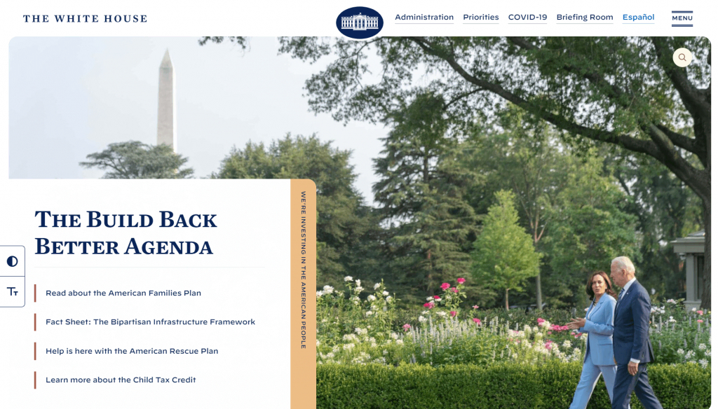 Site WordPress : The White House