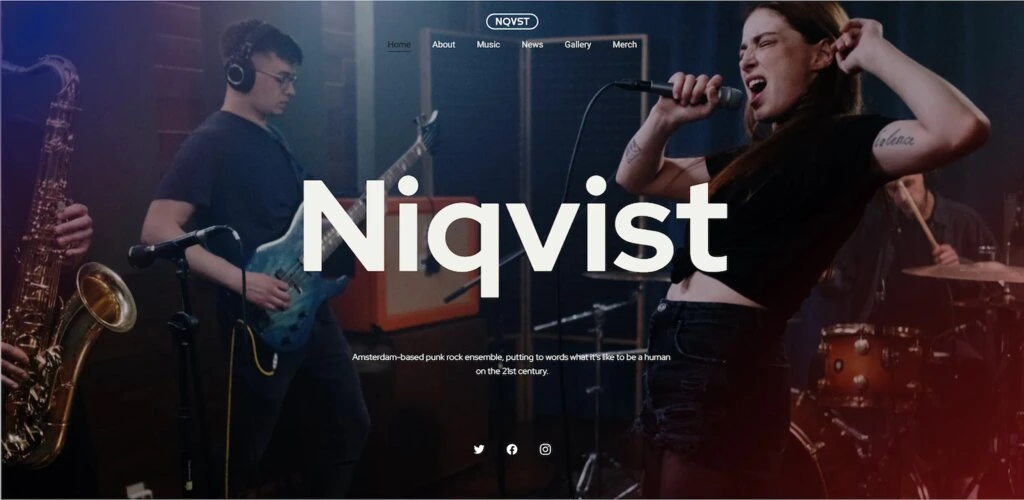 Page d'accueil de Niqvist