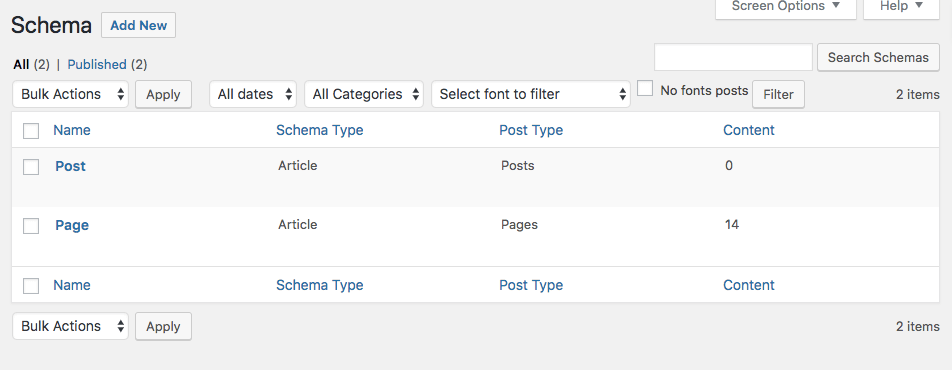Comment ajouter un schéma spécifique à un type ou à une catégorie d'un article ou d'une page