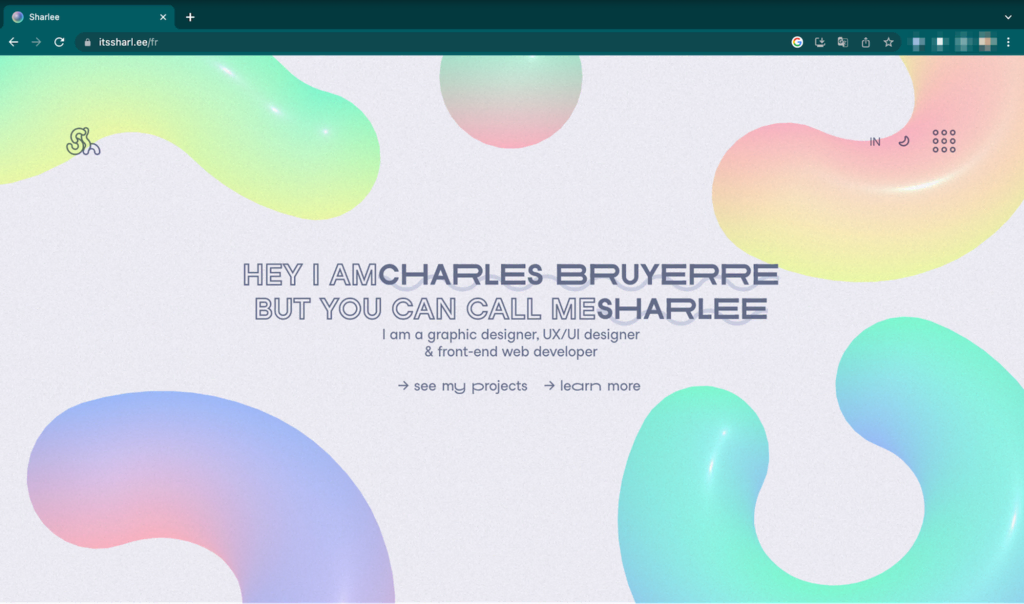 site web de Charles Bruyerre, développeur front-end et graphiste français de premier plan.