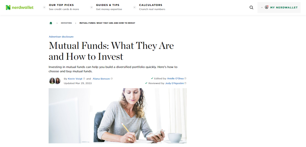 l'article les fonds communs de placement : ce qu'ils sont et comment investir sur le site web NerdWallet