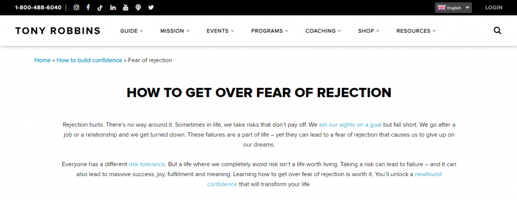 L'article Comment vaincre la peur du rejet sur le site web de Tony Robbins