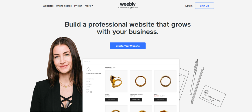 Le site officiel de Weebly