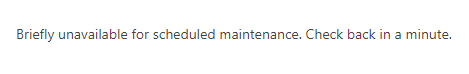 Message par défaut du mode maintenance 