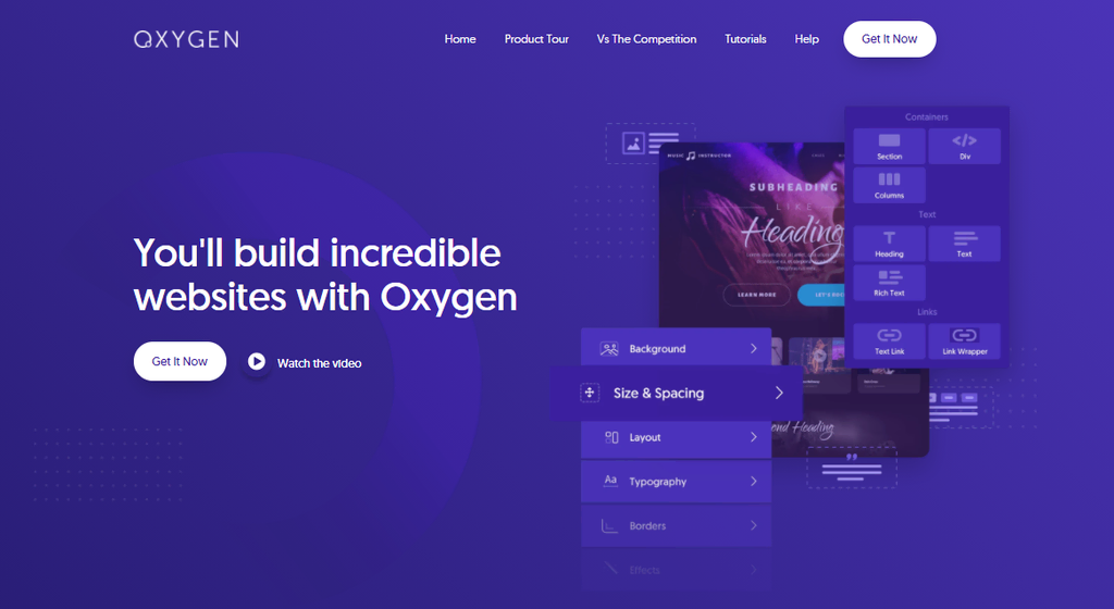 Oxygen, un Page Builder WordPress