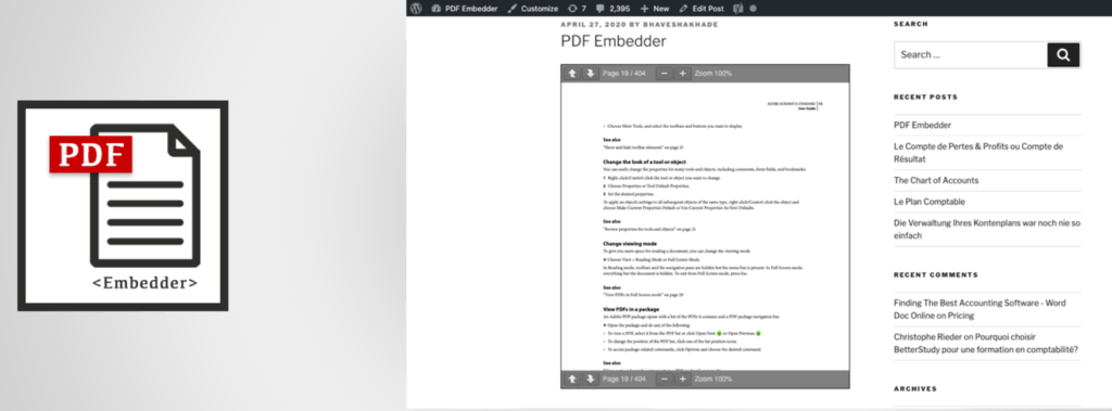 PDF Embedder : meilleur plugin pour intégrer des fichiers PDF.