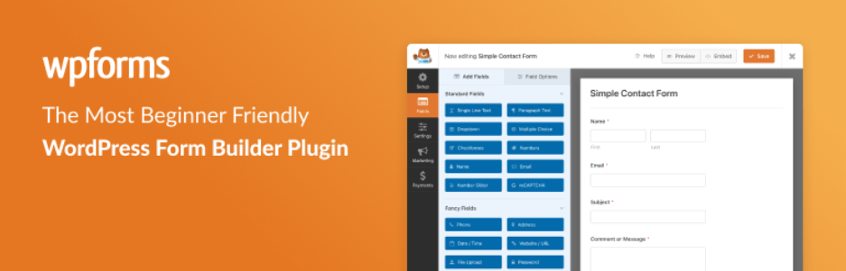 WPForms : meilleur plugin de création de formulaires pour WordPress