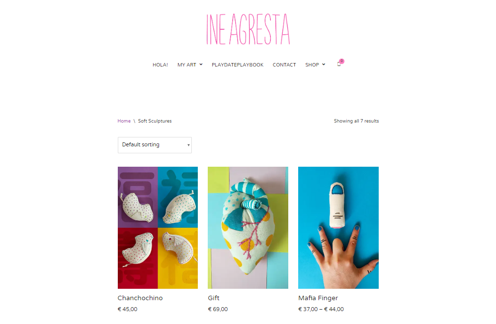 Page d'accueil du site Ine Agresta