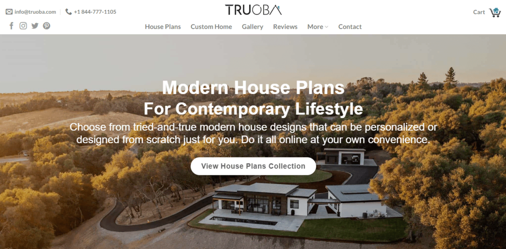 Page d'accueil du site Truoba