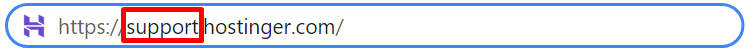 La page de la base de connaissances de Hostinger utilise le sous-domaine support