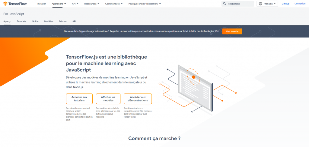 Landing page TensorFlow 