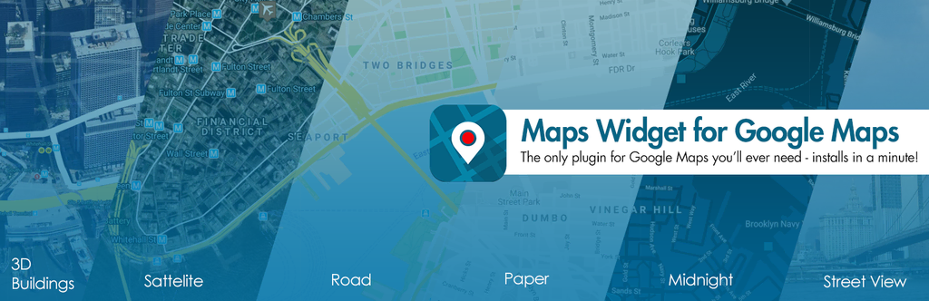 Bannière du plugin WordPress Google Maps Widget