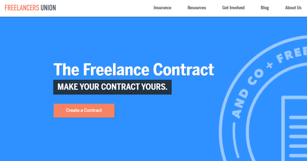 Freelancers Union génère un contrat numérique professionnel hautement personnalisable